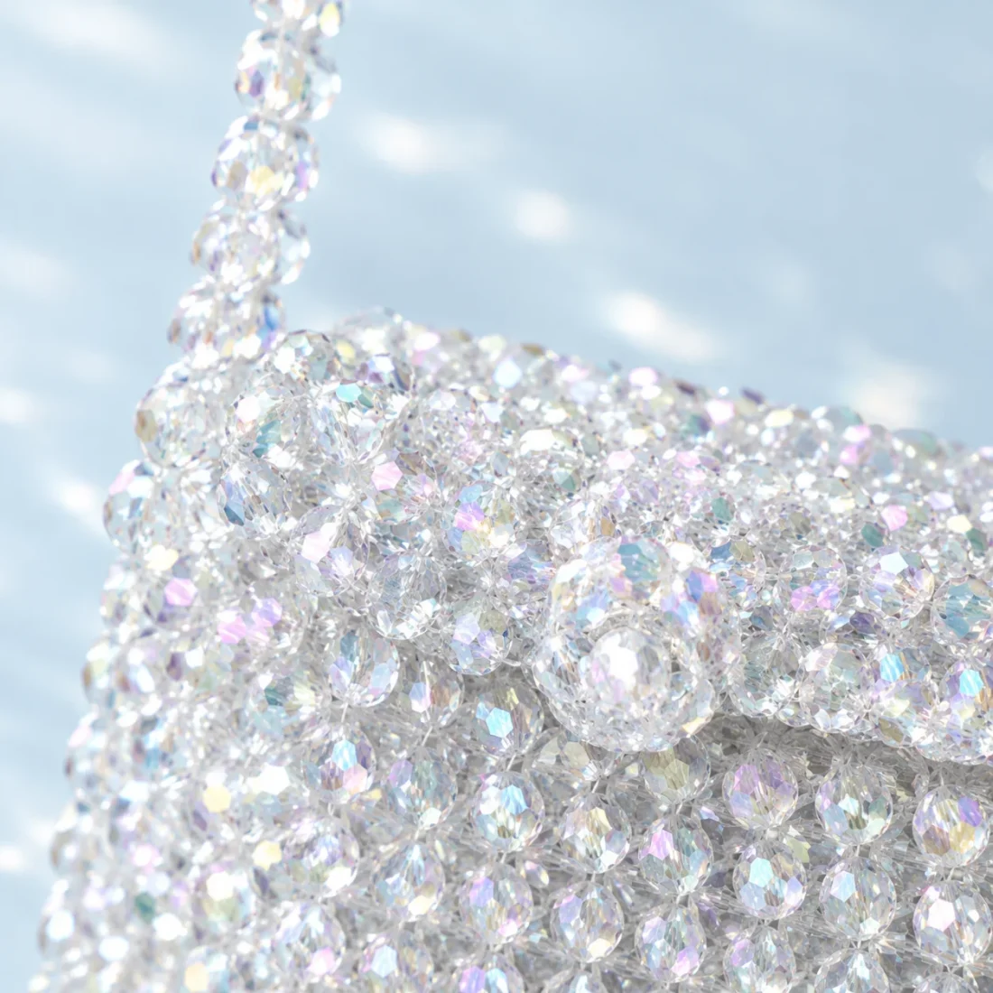 Aurora Phone Bag, beadwork close-up
