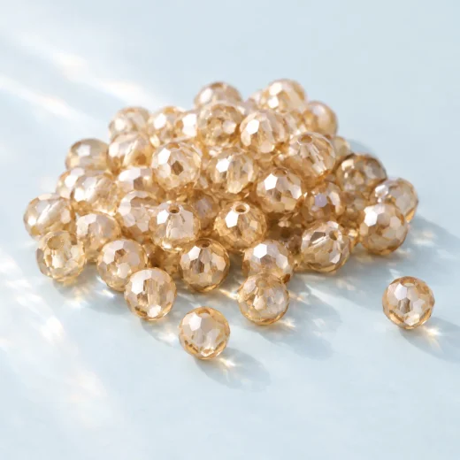 Champagne beads, macro