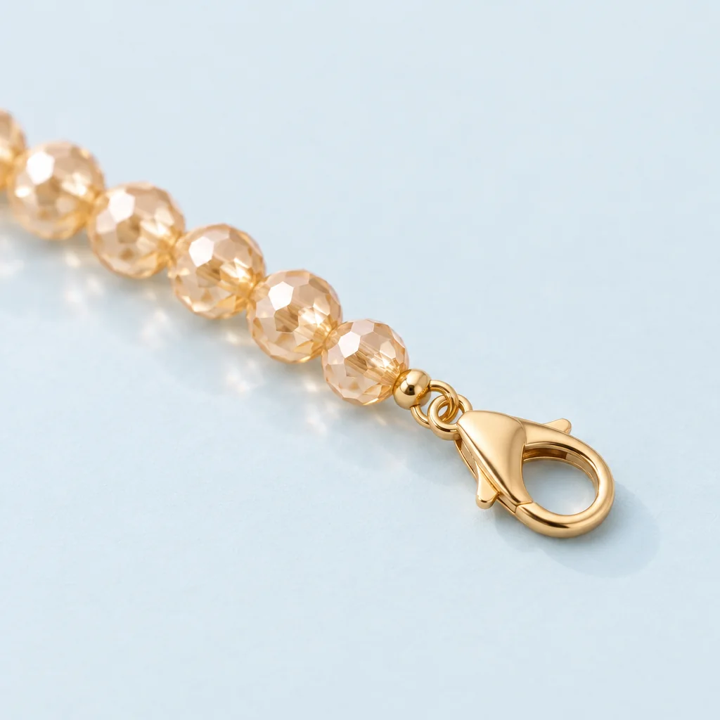 Champagne Bag Strap, clasp close-up