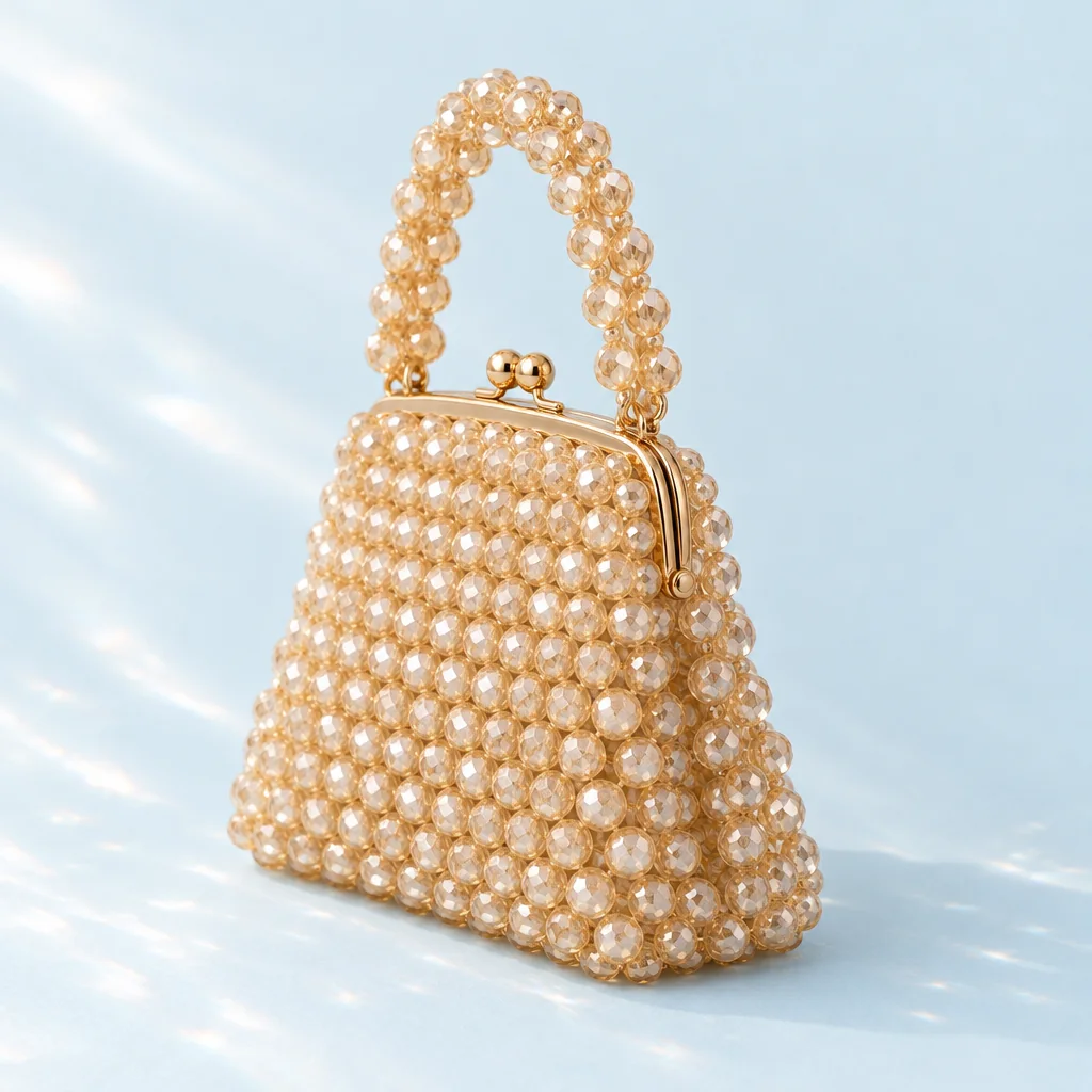 Champagne Frame Bag, side and back view