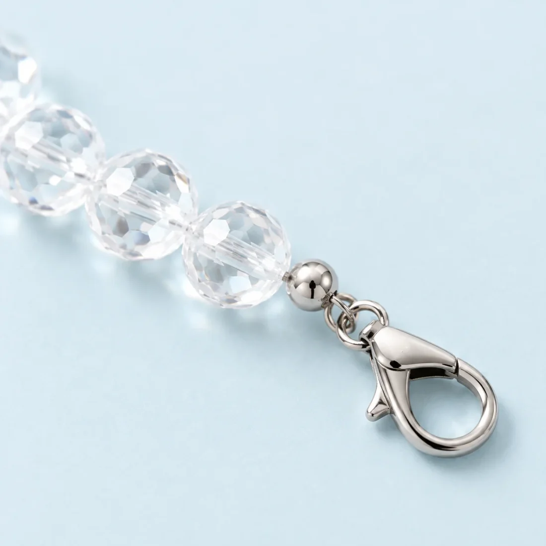 Clear Bag Strap, clasp close-up