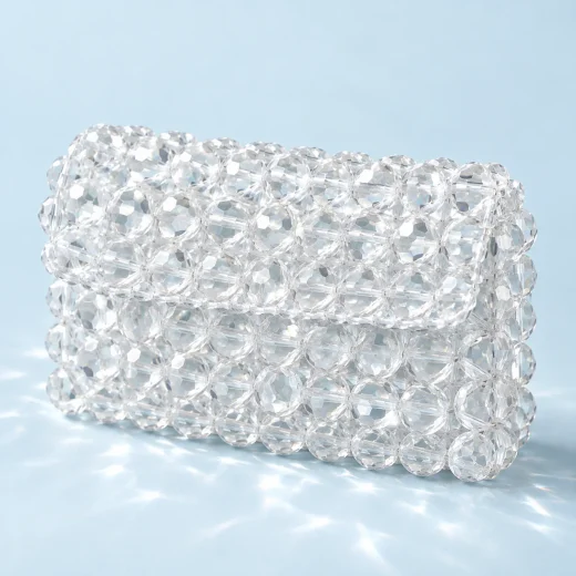 Clear Pouch Clutch, front view