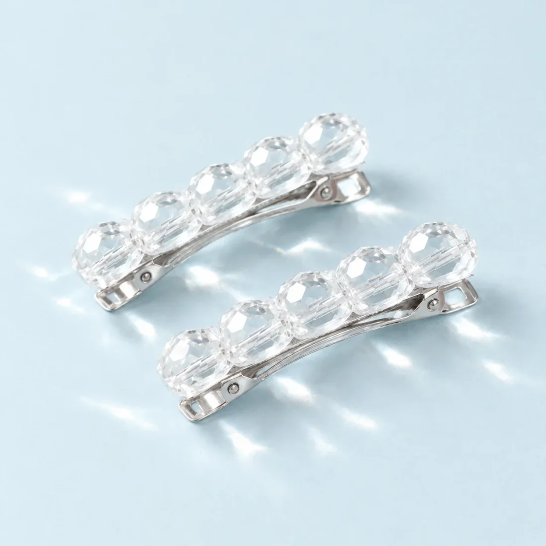Clear Snap Clips, Set of 2, clip base close-up