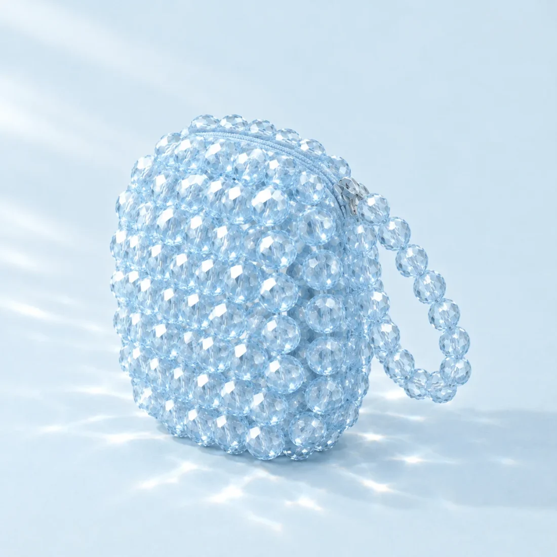 Glacier Coin Pouch, side and back view