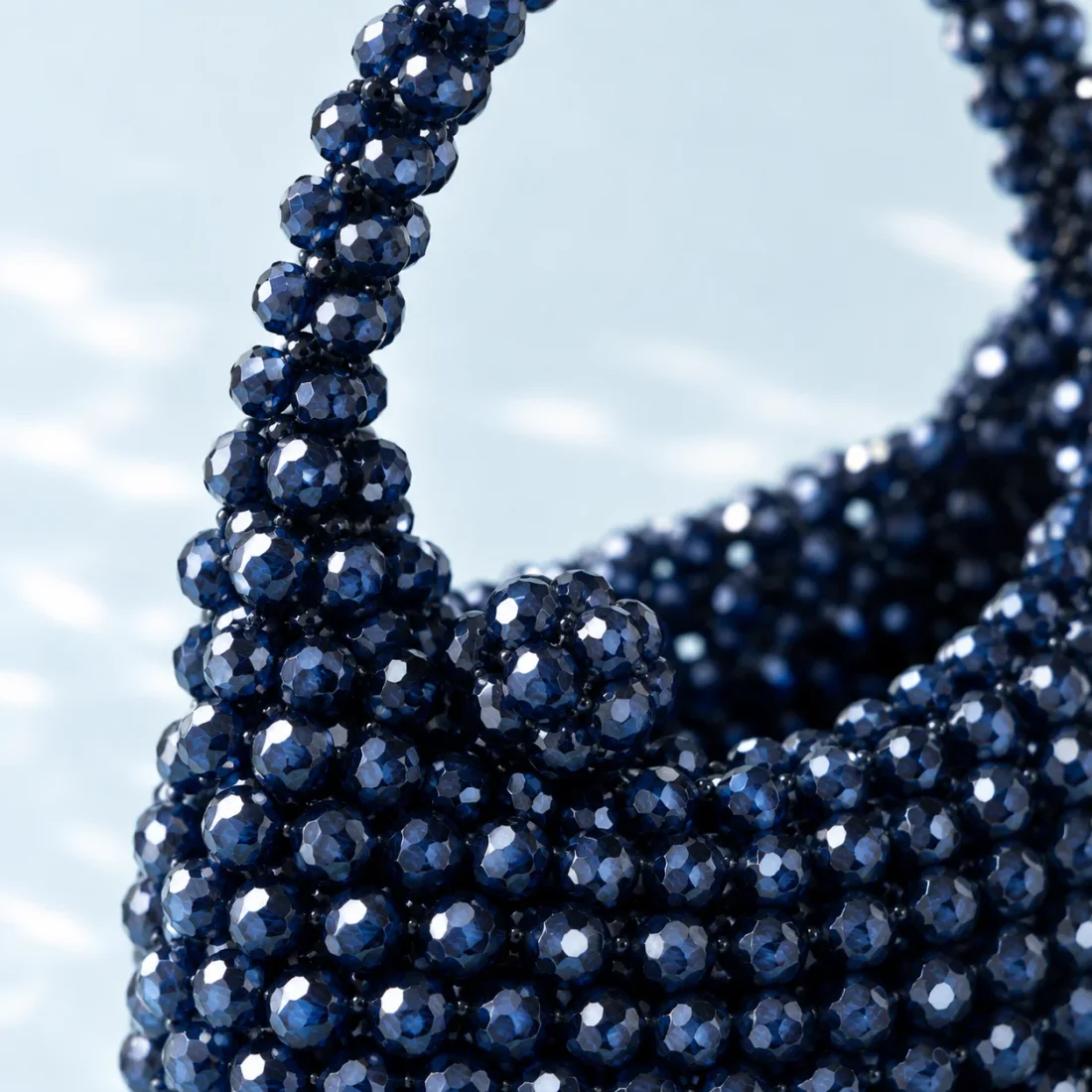 Midnight Crescent, beadwork close-up