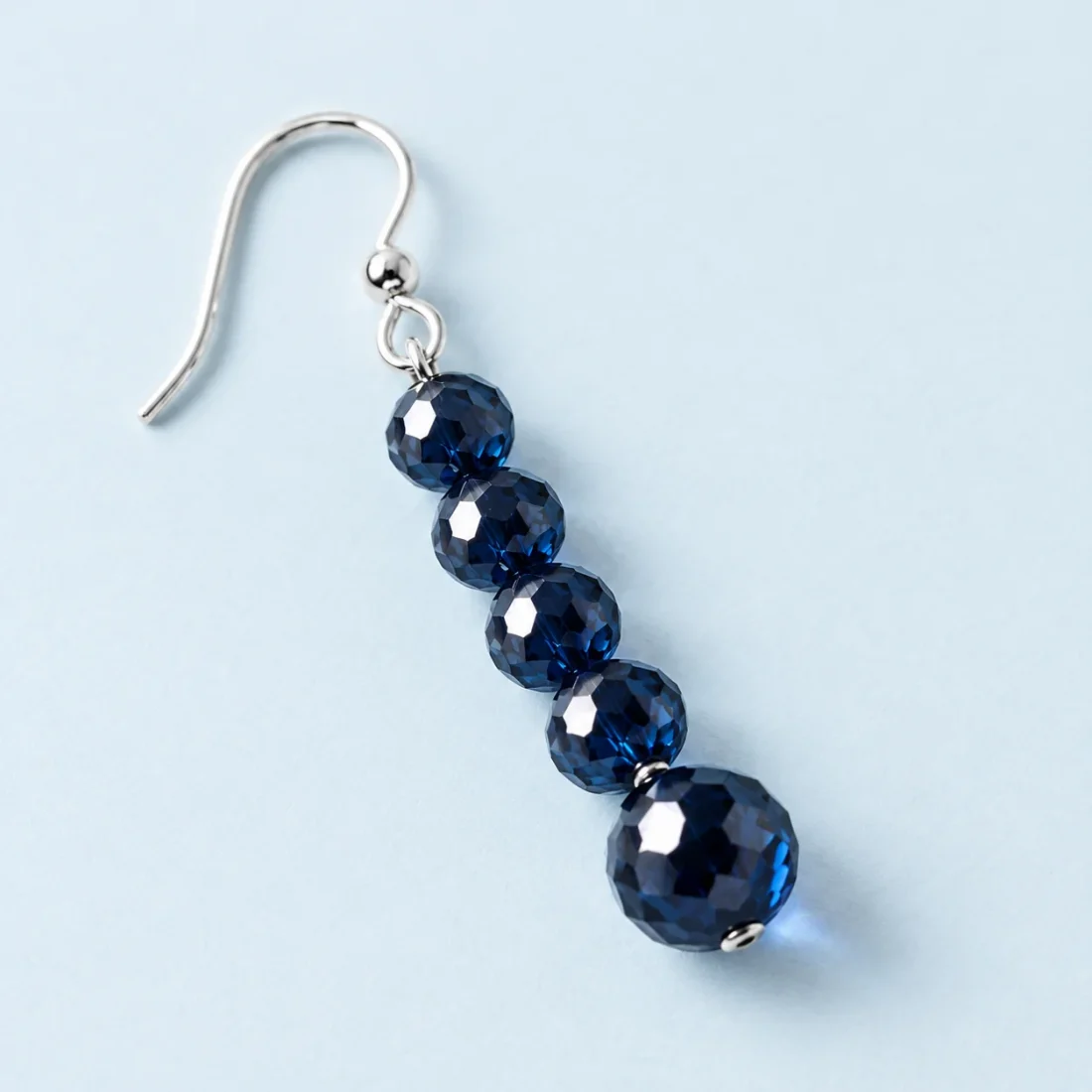 Midnight Drop Earrings, fitting close-up