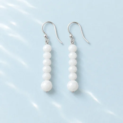 Milk Drop Earrings, the pair